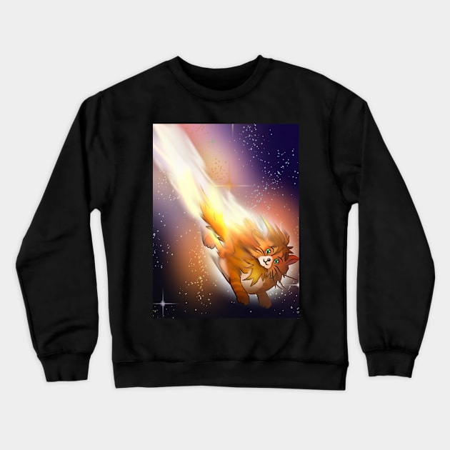 cat comet Crewneck Sweatshirt by cuisinecat